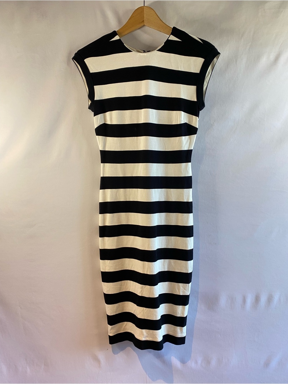 Banana Republic Rugby Stripe Ponte Cap Sleeve Sheath Dress, size 2 - Picture 5 of 8